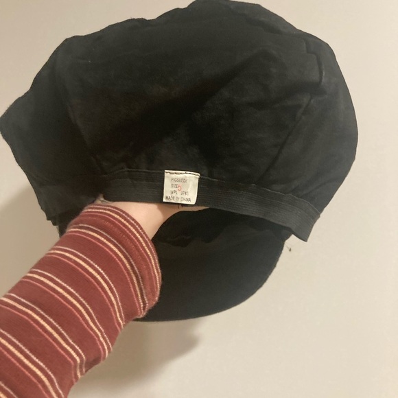 70’s 1970’s Vintage Leather Pig Suede Oversized Puffer Long Bill Cap / Hat main image 8